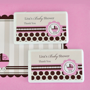 Personalized Mini Mint Favors - Pink Baby wedding favors