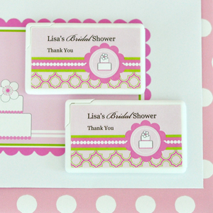 Personalized Mini Mint Favors - Pink Cake  wedding favors