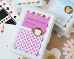 Baby Animals Personalized Playing Cards wedding favors