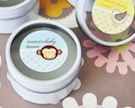 Baby Animals Personalized Round Travel Candle Tins  wedding favors