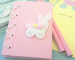 "Thanks for Strolling By!" Baby Carriage Notebook Gift Set wedding favors