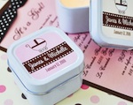Personalized Square Baby Shower Candle Tins wedding favors