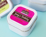 Personalized Birthday Square Candle Tins  wedding favors