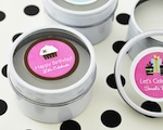 Personalized Birthday Round Candle Tins  wedding favors