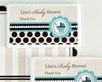 Personalized Mini Mint Favors - Blue Baby  wedding favors