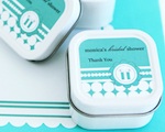Personalized Square Candle Tins - Something Blue  wedding favors