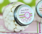 Personalized Candy Jars - Pink Cake  wedding favors