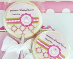Personalized Lollipop Favors - Pink Cake  wedding favors