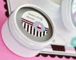 Personalized Round Candle Tins - Cupcake Party wedding favors