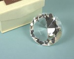 Diamond Shaped Crystal Paperweight - Medium wedding favors