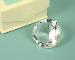 Diamond Shaped Crystal Paperweight - Small wedding favors