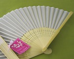 Silk Fan - Blue, Pink & White wedding favors