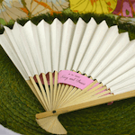 Elegant White Paper Fans wedding favors