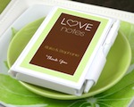 Personalized "Love Notes" White Notebook Favors wedding favors