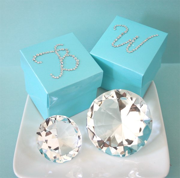 Rhinestone Monogram Stickers wedding favors