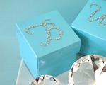 Rhinestone Monogram Stickers wedding favors