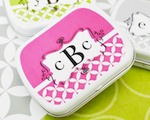 Mod Monogram Mint Tins  wedding favors