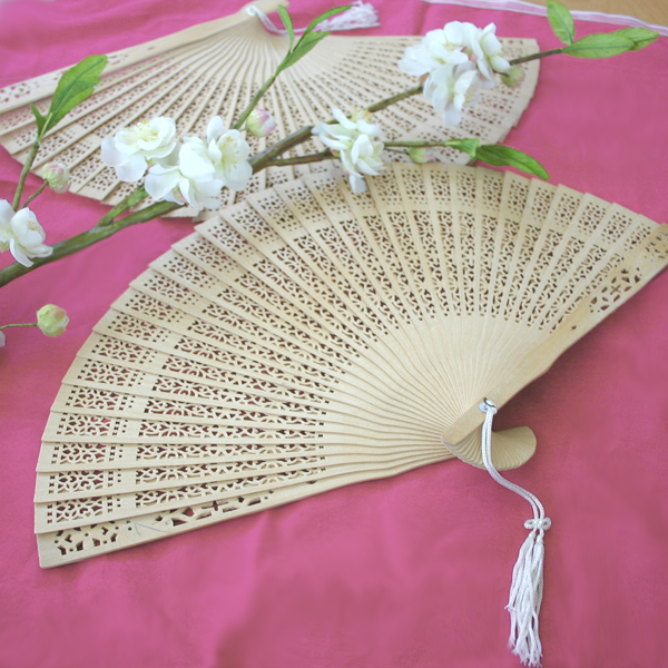 Sandalwood Fan wedding favors