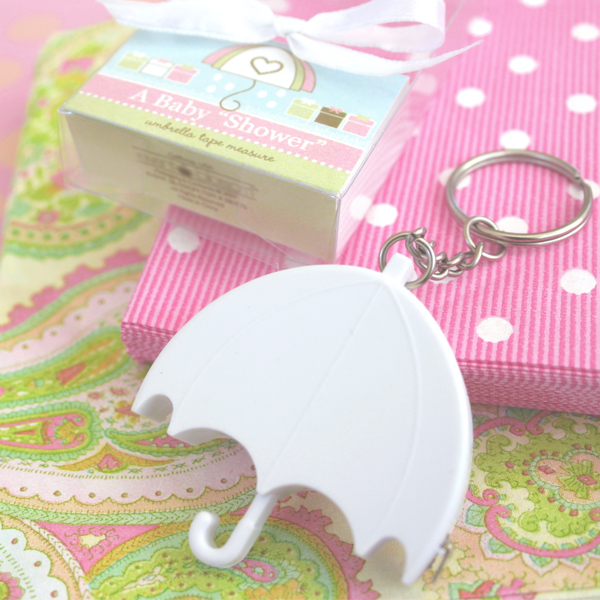 "A Baby Shower" Umbrella Tape Measure wedding favors