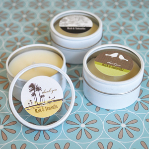 Elite Design Personalized Round Candle Tins wedding favors