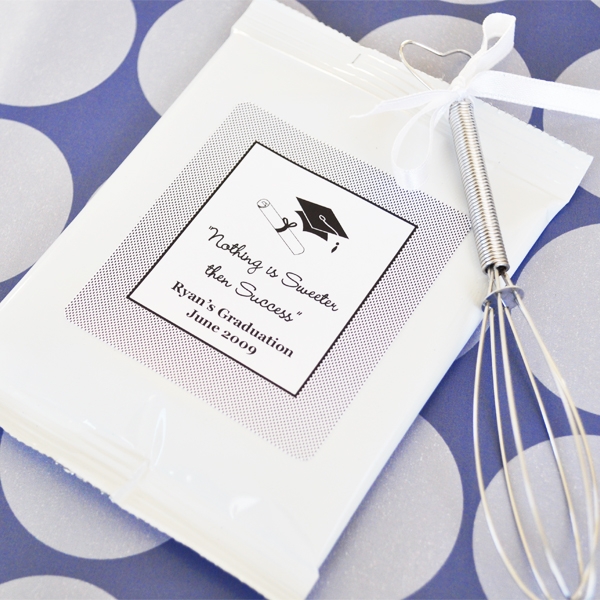 "Hats off to You" Graduation Hot Cocoa + Optional Heart Whisk wedding favors