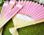 Colored Paper Fans wedding favors