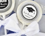"Hats off to You" Personalized Graduation Lollipop Favors wedding favors
