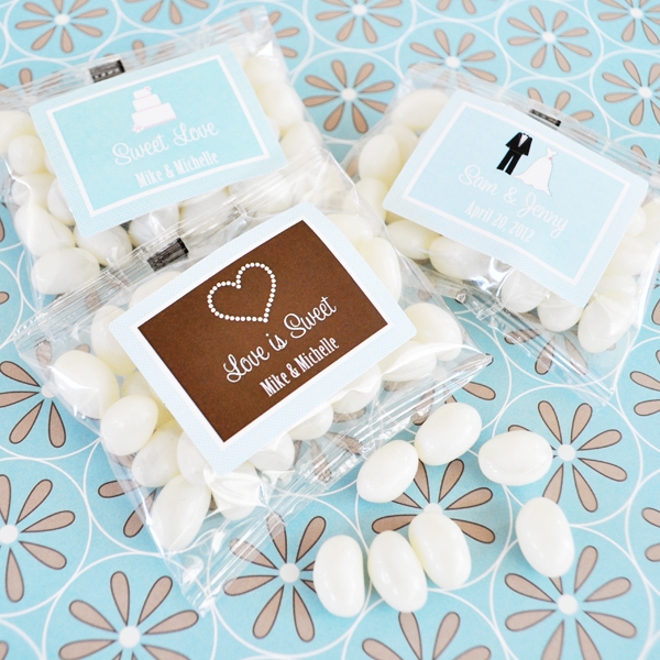 Personalized Theme Jelly Bean Packs wedding favors