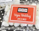 "A Lucky Pair" Vegas Themed Personalized Jelly Bean Packs  wedding favors