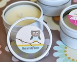 Elite Design Baby Shower Personalized Round Candle Tins  wedding favors