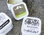 Elite Design Personalized Square Candle Tins wedding favors