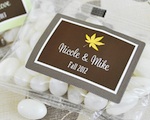 "Fall for Love" Personalized Jelly Bean Packs  wedding favors