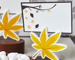 Leaf Place Card Favor Boxes with Designer Place Cards wedding favors