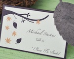 "Please Be Seeded" Leaf Plantable Seed Place Cards wedding favors