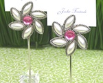 "Love Blooms" Flower Place Card Holders wedding favors