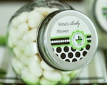 Personalized Candy Jars - Green Baby  wedding favors