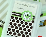 Personalized Playing Cards - Green Baby wedding favors