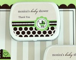 Personalized Mint Tins - Green Baby wedding favors