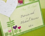 "Please Be Seeded" Heart Plantable Seed Place Cards wedding favors