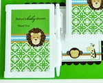 Personalized Notebook Favors - Jungle Safari  wedding favors