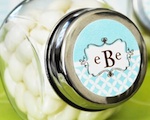 Mod Monogram Candy Jars  wedding favors