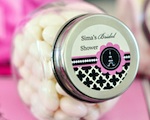 Personalized Candy Jars - Parisian Party  wedding favors