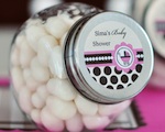 Personalized Candy Jars - Pink Baby  wedding favors