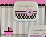 Personalized Mint Tins - Pink Baby wedding favors