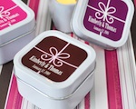 Square Gift Box Personalized Square Candle Tins wedding favors