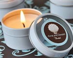 Personalized Theme Round Travel Candle Tins wedding favors