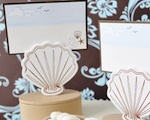 Shell Place Card Favor Boxes with Designer Place Cards wedding favors