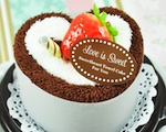 "Love is Sweet" Sweetheart Towel Cakes wedding favors