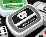"A Lucky Pair" Vegas Themed Mint Tins wedding favors