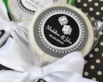 "A Lucky Pair" Personalized Vegas Lollipop Favors wedding favors